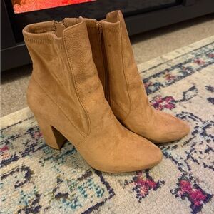 Aldo Camel Heeled Boots